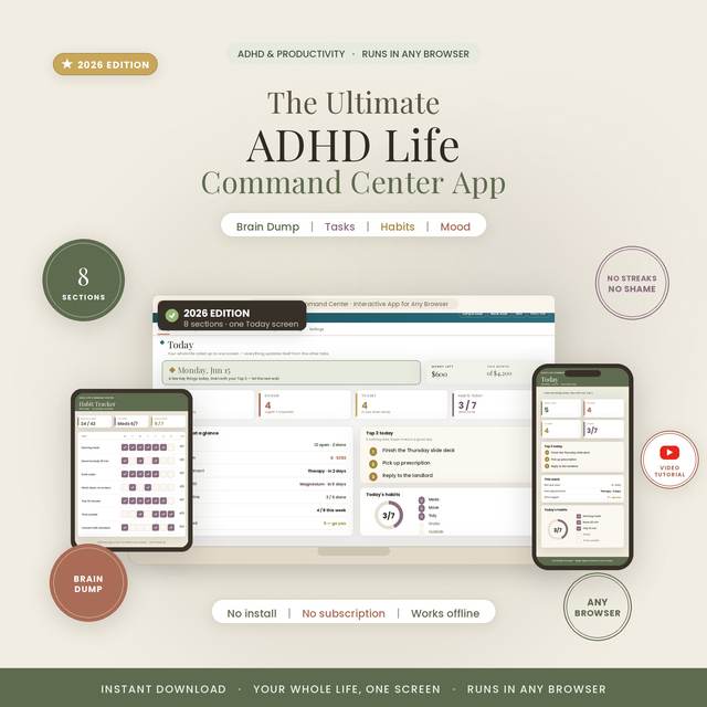 ADHD Command Center App — Browser App