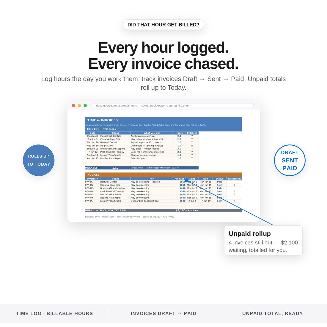 ADHD Bookkeeper Command Center — Deadline Radar