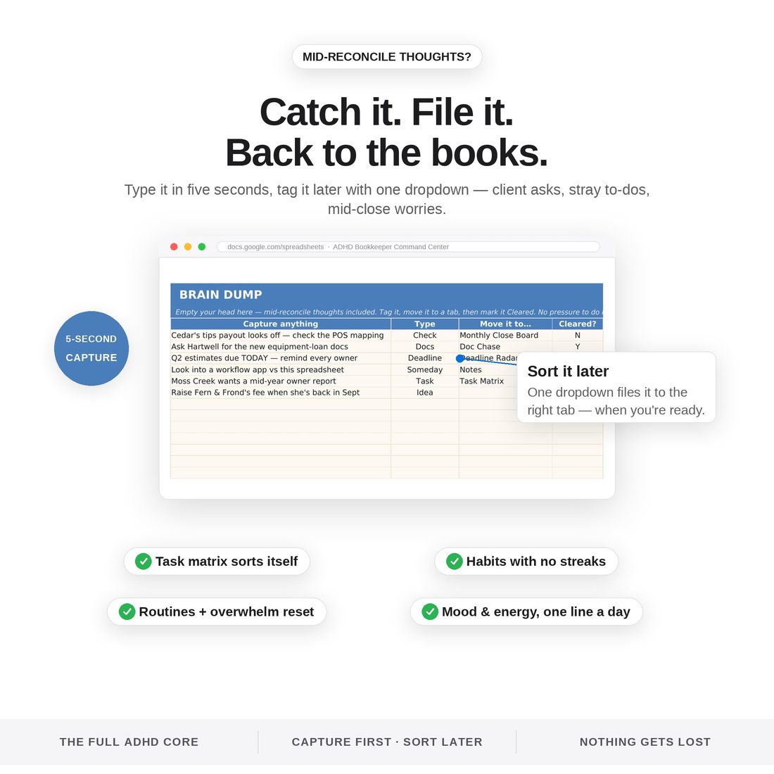 ADHD Bookkeeper Command Center — Doc Chase