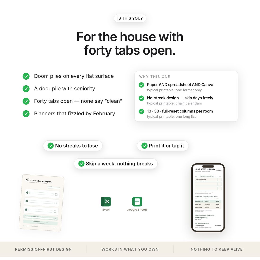 ADHD Cleaning Planner — Canva chore charts — 3 templates