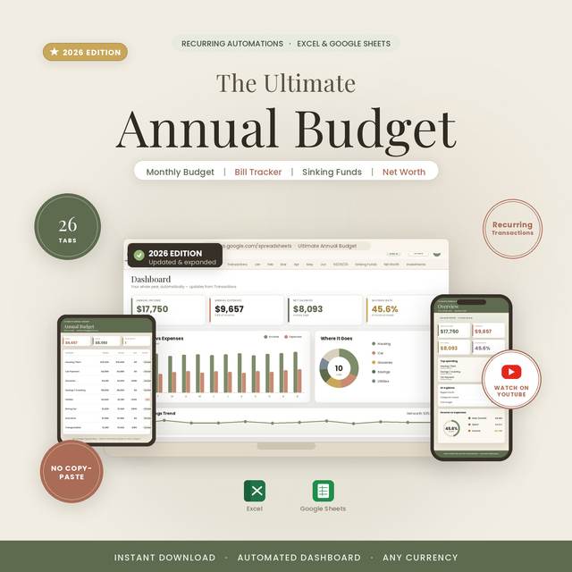 Ultimate Annual Budget — Spreadsheet System