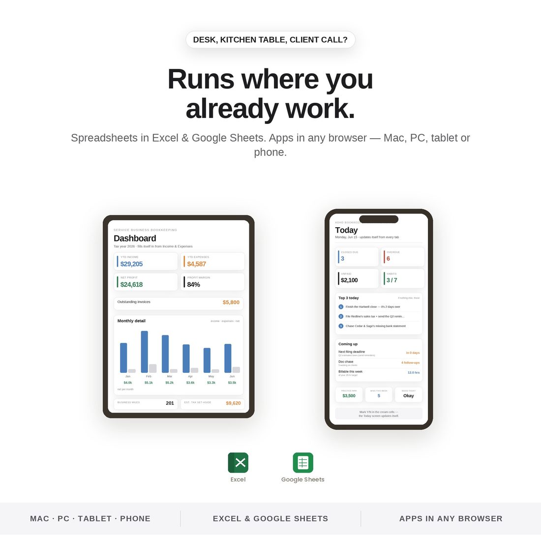 Bookkeeping Business in a Box — Ultimate Bundle — Cash Flow Dashboard App ($47 value)