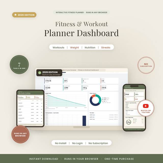 Fitness Dashboard App — Browser App