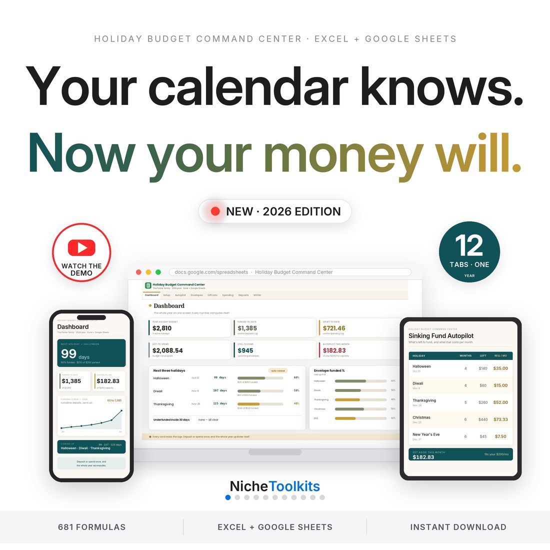 Holiday Budget Command Center — Spreadsheet System