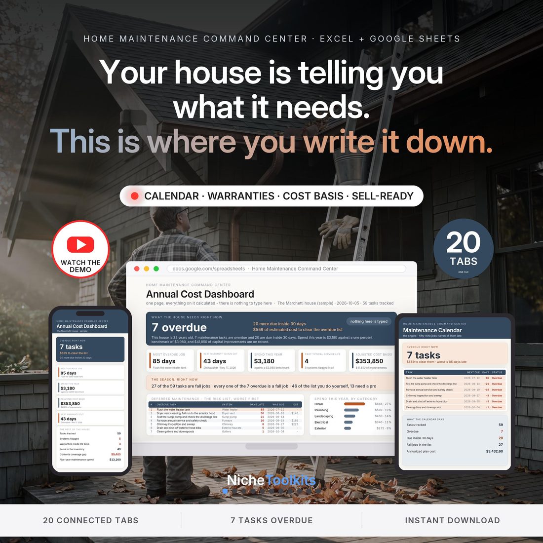 Home Maintenance Command Center — Spreadsheet System
