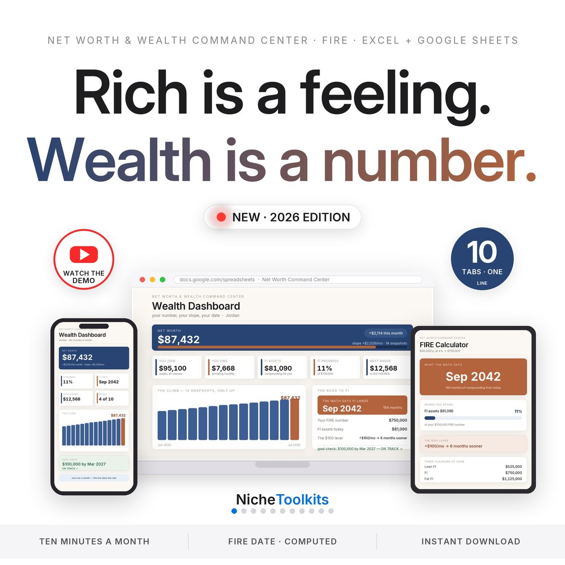 Net Worth & Wealth Command Center — Spreadsheet System