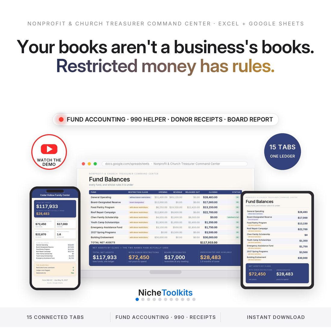 Nonprofit & Church Treasurer Command Center — Spreadsheet System