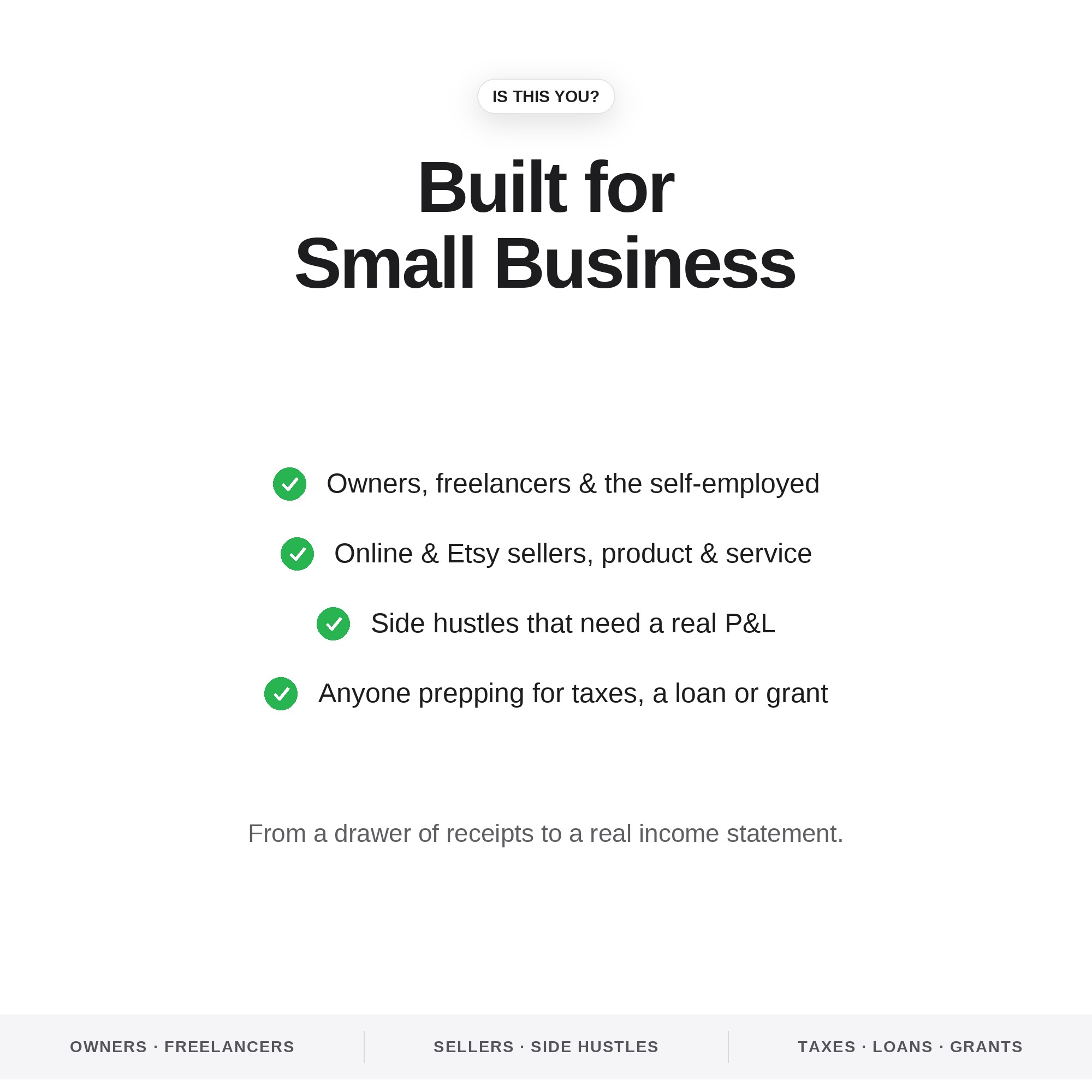 For any small business or side hustle