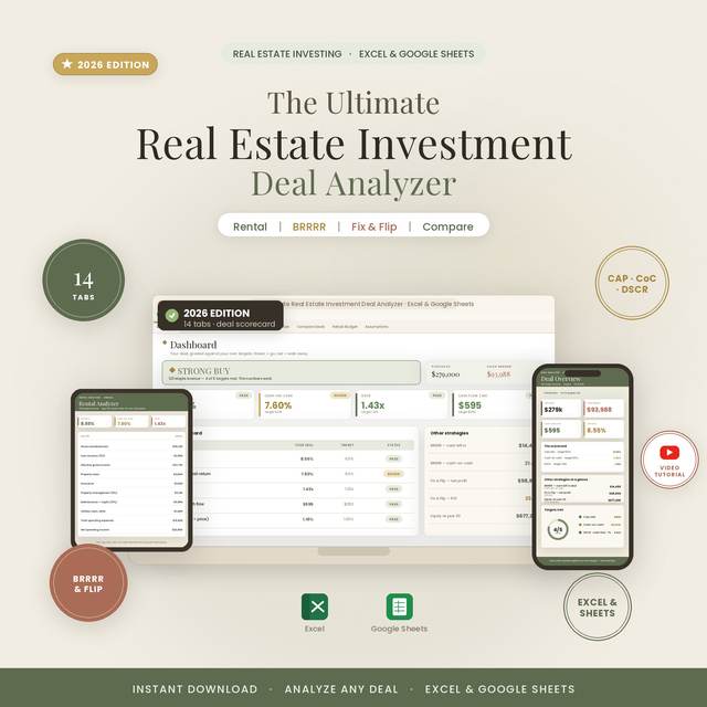 Real Estate Deal Analyzer — Spreadsheet System