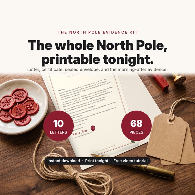 Letter from Santa + North Pole Evidence Kit — Printable Kit