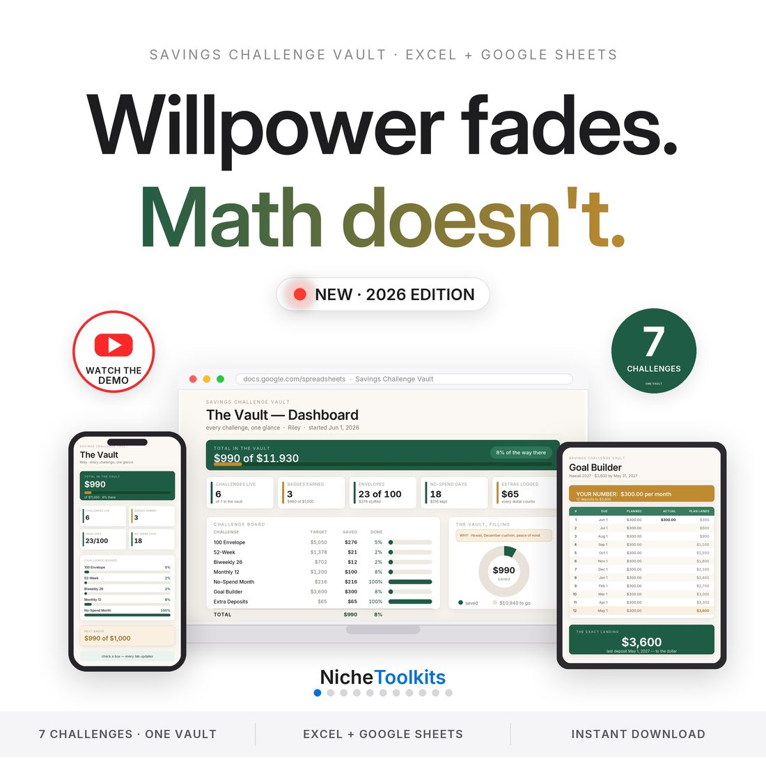 Savings Challenge Vault — Pick a challenge. Watch it fill