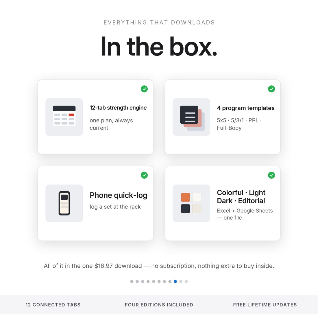 Three worries answered on one screen — which program to run, logging at the rack, and Excel versus Google Sheets.