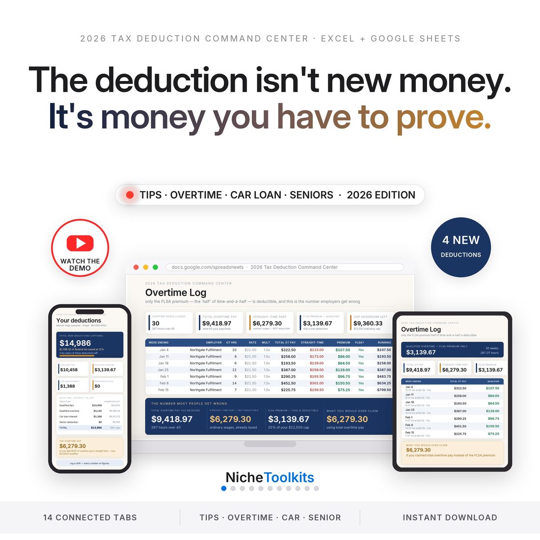2026 Tax Deduction Command Center — Spreadsheet System