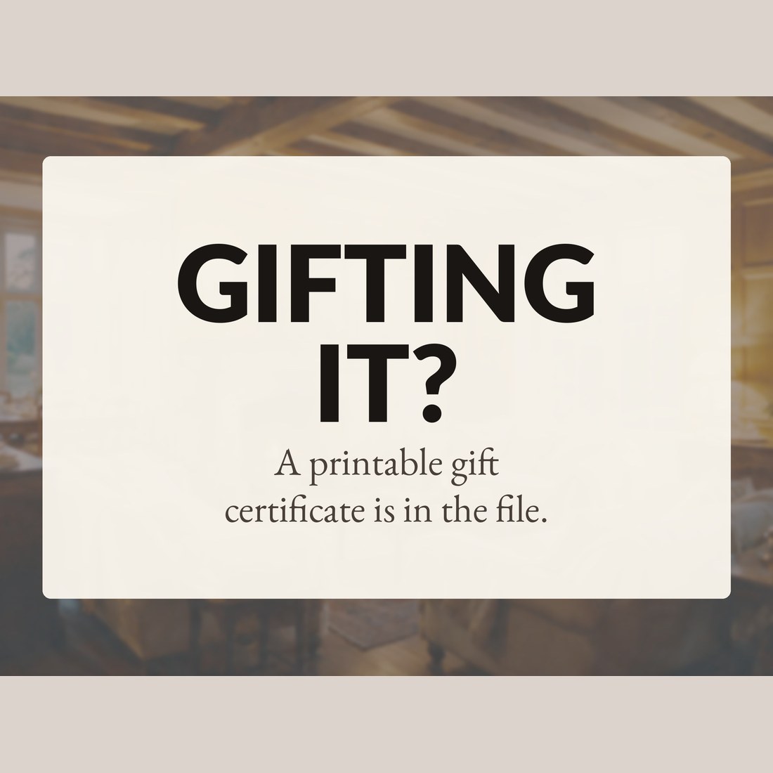 Gifting it? A printable gift certificate is included in the file, so the kit can be handed over sealed and unread.