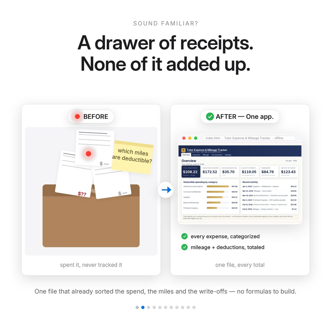Tutor Expense & Mileage Tracker — Overview
