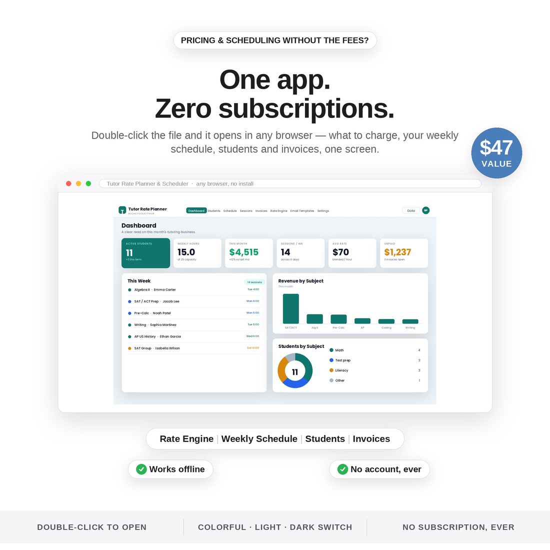 Tutoring Business in a Box — Ultimate Bundle — Tutoring Business Bookkeeping Spreadsheet (bundle exclusive)