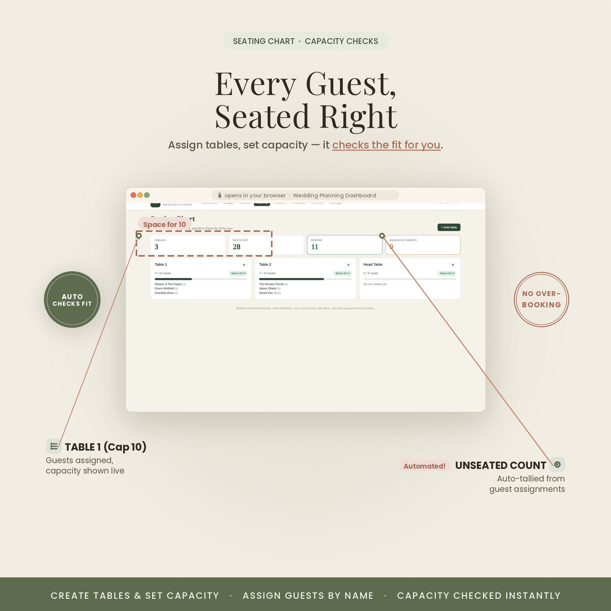 Seating plan made simple